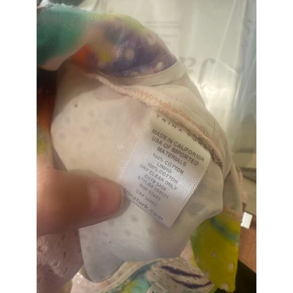 Trina Turk Sz 4 Corbin 2 Shorts Vibrant Colorful White Eyelet- Excellent - Picture 5 of 6